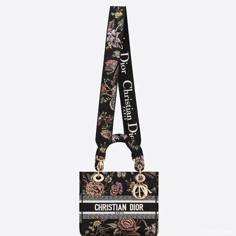 Cheap Bag Black Motif Lady Medium Botanique Jardin Canvass D-lite 0418 Luxury